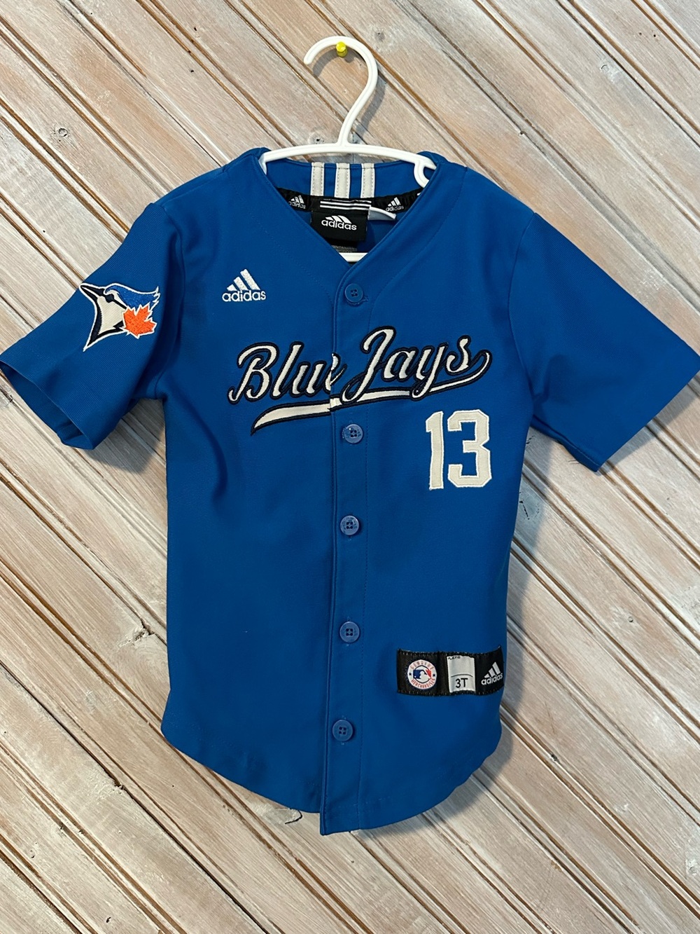 adidas Toronto Blue Jays #13 Lawrie Button-Up Baseball MLB Embroidered Jersey